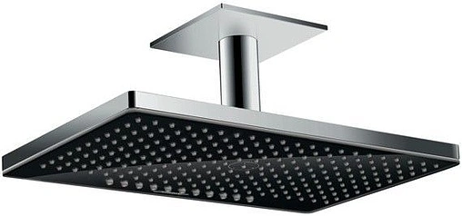 Лейка верхнего душа с потолочным креплением Hansgrohe Rainmaker Select 460 2jet черное стекло/хром 24004600