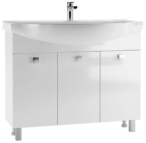 Тумба-умывальник напольная Айсберг Мега 105 белый DM4603T+4620008197388