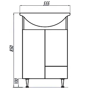 Тумба-умывальник напольная Aquaton Джимми 57 белый 1A2503K0DJ010 Тумба-умывальник напольная Aquaton Джимми 57 белый 1A2503K0DJ010, 2