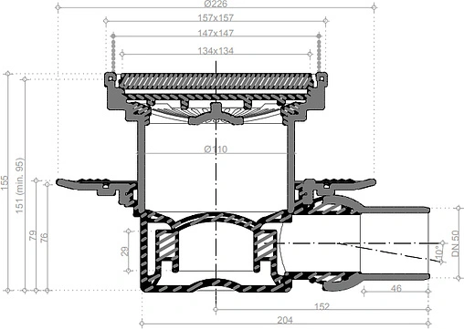 Трап горизонтальный Set Pestan Confluo Standart Ceramic 1 150x150мм 13000085 Трап горизонтальный Set Pestan Confluo Standart Ceramic 1 150x150мм 13000085