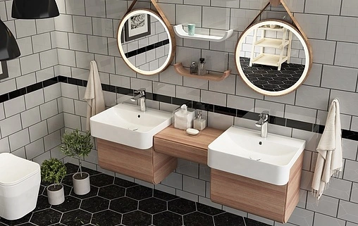 Зеркало на ремне с подсветкой ISVEA Marino 55 с подогревом шпон Муар Тик 23SQ4003055I Зеркало на ремне с подсветкой ISVEA Marino 55 с подогревом шпон Муар Тик 23SQ4003055I