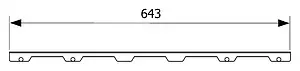 Решетка для лотка 643мм TECEdrainline Steel II 600783, 5