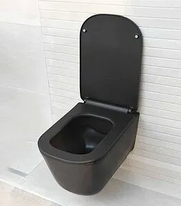 Унитаз подвесной безободковый Kerasan Tribeca черный матовый 511431 Унитаз подвесной безободковый Kerasan Tribeca черный матовый 511431, 3