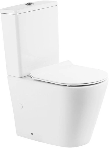 Унитаз-компакт безободковый BelBagno Flay-R белый BB2149CPR+BB2149T