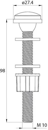 Комплект арматуры для бачка двухрежимный ½&quot; пластик нижний IDDIS Optima Home тип А 2482NARi35
