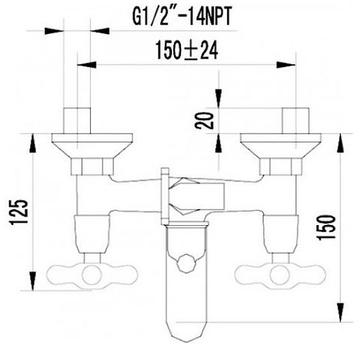 Смеситель для ванны SMARTsant Кросс хром SM110003AA