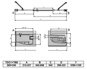 Дверь в нишу 1100мм прозрачное стекло Roltechnik Tower Line TDO1+TBD/900*240 724-9000000-00-02+744-0180000-00-02 Дверь в нишу 1100мм прозрачное стекло Roltechnik Tower Line TDO1+TBD/900*240 724-9000000-00-02+744-0180000-00-02, 2
