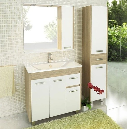 Шкаф-зеркало Comforty Тулуза 90 cосна лоредо 00003132228CF