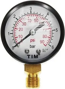 Манометр радиальный TIM 50мм 6 бар ¼&quot; Y-50-6, 1