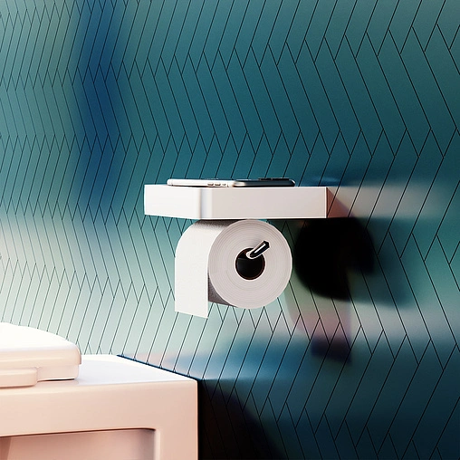 Держатель туалетной бумаги Damixa Jupiter чёрный матовый/алюминий DA77341500