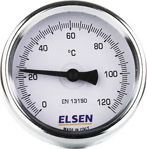 Термометр биметаллический Elsen 80мм 120°С гильза 50мм М20х1,5 ET80.12, 1