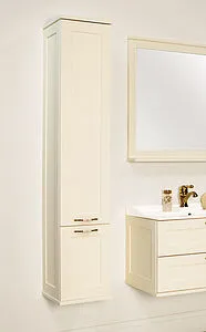 Шкаф-пенал подвесной с бельевой корзиной Aquaton Леон 30 дуб бежевый 1A186503LBPR0, 3