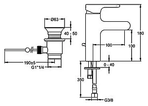 Смеситель для раковины Jacob Delafon Singulier хром E10860-CP Смеситель для раковины Jacob Delafon Singulier хром E10860-CP, 2
