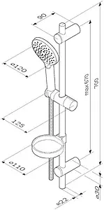 Душевая стойка Am.Pm Like хром F0180064 Душевая стойка Am.Pm Like хром F0180064, 2