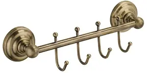 Планка с 4-мя крючками Fixsen Retro бронза FX-83805A-4 Планка с 4-мя крючками Fixsen Retro бронза FX-83805A-4, 1