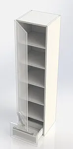 Шкаф-пенал подвесной Aquanet Нота 40 R белый 00165407 Шкаф-пенал подвесной Aquanet Нота 40 R белый 00165407, 3