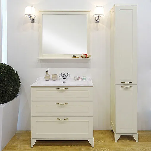 Шкаф-пенал напольный Aquaton Леон Н 30 дуб бежевый 1A187903LBPR0