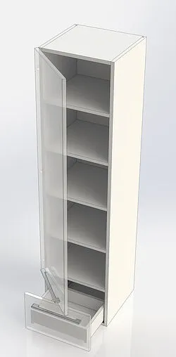 Шкаф-пенал подвесной Aquanet Нота 40 R белый 00165407 Шкаф-пенал подвесной Aquanet Нота 40 R белый 00165407