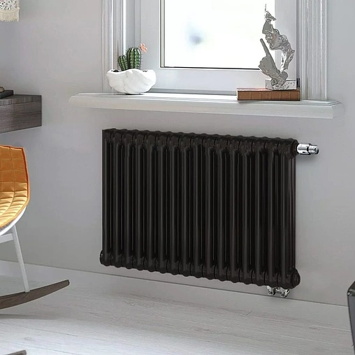 Радиатор стальной трубчатый Zehnder Charleston Completto 3057/24 V001½&quot; Ral 9217 Traffic Black (matt)