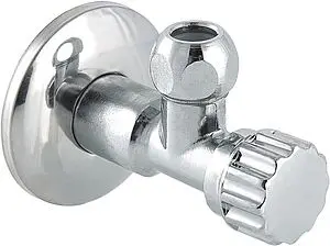 Кран шаровый угловой ½"н x ⅜"н x 10ц хром Valtec VT.281.N.0410 Кран шаровый угловой ½"н x ⅜"н x 10ц хром Valtec VT.281.N.0410, 1