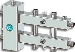 Распределительный коллектор 3 контура с гидрострелкой 1¼"н x 1"н Север-М3(Aisi) 1915004