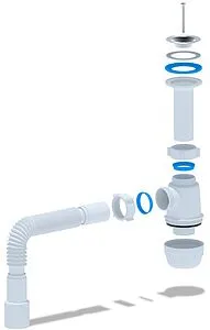 Сифон бутылочный для мойки Ани Пласт Грот A0515 Сифон бутылочный для мойки Ани Пласт Грот A0515, 3