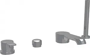 Смеситель на борт ванны на 4 отверстия Cezares Dolce хром DOLCE-BVD-01-Cr, 1