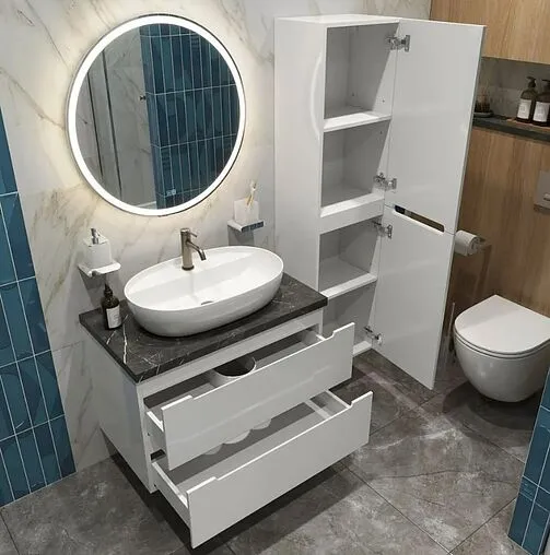 Тумба-умывальник подвесная BelBagno ETNA 100 Bianco Opaco ETNA-1000-2C-SO-BO-P+