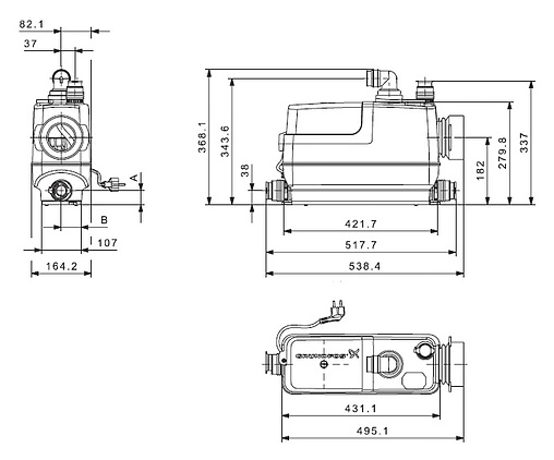 Канализационная насосная установка Grundfos Sololift2 CWC-3 97775316