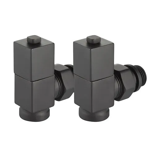 Комплект вентилей запорных угловых ½" в/н Royal Thermo Cube черный RTE 56.0009 Комплект вентилей запорных угловых ½" в/н Royal Thermo Cube черный RTE 56.0009