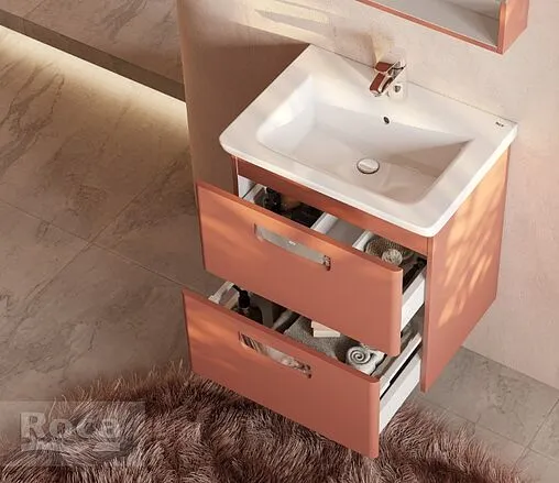 Тумба-умывальник подвесная Roca The Gap Original 60 терракота ZRU9307837+327472000
