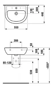 Полупьедестал Laufen Pro белый 8.1995.1.000.000.1 Полупьедестал Laufen Pro белый 8.1995.1.000.000.1, 2