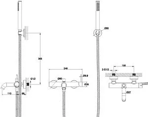 Смеситель для ванны WHITECROSS Y chrome хром Y1231CR Смеситель для ванны WHITECROSS Y chrome хром Y1231CR, 2