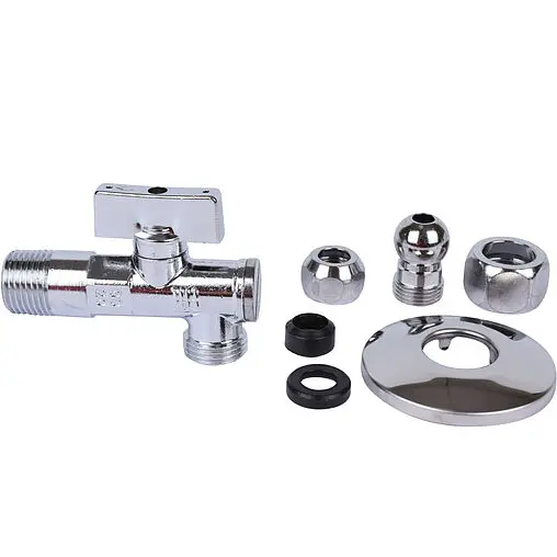 Кран шаровый угловой с фильтром ½&quot;н x ⅜&quot;н x 10ц Bugatti Minnesota 08750001