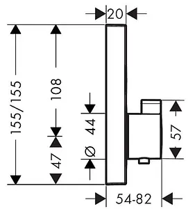 Термостат для 2 потребителей Hansgrohe ShowerSelect белый матовый 15763700, 2