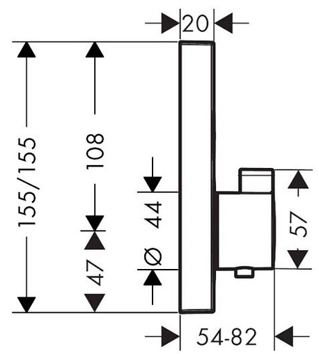 Термостат для 2 потребителей Hansgrohe ShowerSelect белый матовый 15763700