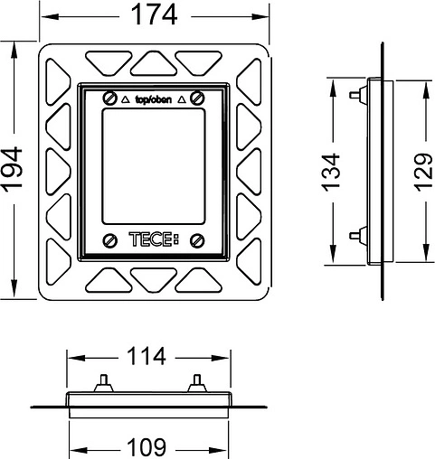 Рамка монтажная TECEloop Urinal белый 9242646
