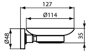 Мыльница Ideal Standard IOM чёрный матовый A9122XG Мыльница Ideal Standard IOM чёрный матовый A9122XG, 2