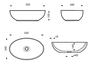 Раковина Sanita Luxe Ringo Color 53 бирюзовый RNGSLWB04, 2