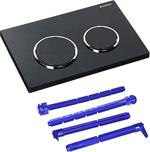 Клавиша смыва для унитаза Geberit Omega 20 115.085.KM.1 кнопки/черный глянцевый, кольца/хром глянцевый Клавиша смыва для унитаза Geberit Omega 20 115.085.KM.1 кнопки/черный глянцевый, кольца/хром глянцевый