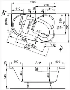 Ванна акриловая Vagnerplast Melite 160x105 R VPBA163MEL3PX-04 Ванна акриловая Vagnerplast Melite 160x105 R VPBA163MEL3PX-04, 2