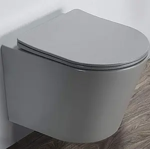 Унитаз подвесной безободковый Comforty светло-серый 105MH Унитаз подвесной безободковый Comforty светло-серый 105MH, 1