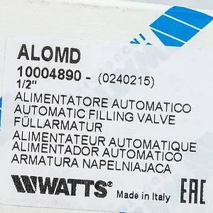 Клапан подпиточный с манометром ½" WATTS ALIMAT ALOMD 10004890 Клапан подпиточный с манометром ½" WATTS ALIMAT ALOMD 10004890, 4