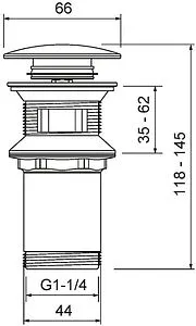 Выпуск автоматический для раковины с переливом TIMO хром 8011/00, 2