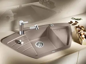 Смеситель для кухни с выдвижным изливом Blanco Tivo-s серый беж 517619 Смеситель для кухни с выдвижным изливом Blanco Tivo-s серый беж 517619, 4