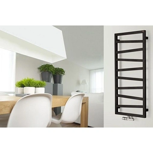 Полотенцесушитель электрический лесенка Terma Zigzag 835x500 черный металлик WLZIG083050 KMBCE1Е8