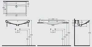 Тумба-умывальник подвесная ISVEA Viva 80 белый 21VVS001080I+10VV50081SV Тумба-умывальник подвесная ISVEA Viva 80 белый 21VVS001080I+10VV50081SV, 3