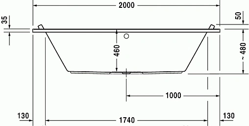 Ванна акриловая Duravit Starck 200x100 700341000000000