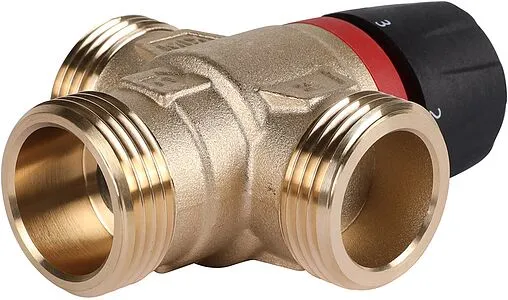 Трехходовой термостатический смесительный клапан 1&quot; +20...+43°С Kvs 2.5 Rommer RVM-0231-254325