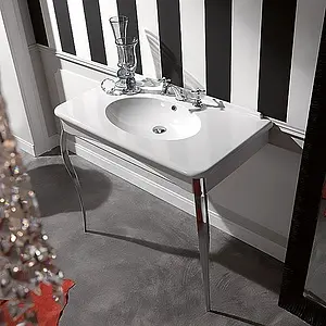 Раковина Kerasan Retro 100 белый 1049K0 bi*1 cr legs Раковина Kerasan Retro 100 белый 1049K0 bi*1 cr legs, 4